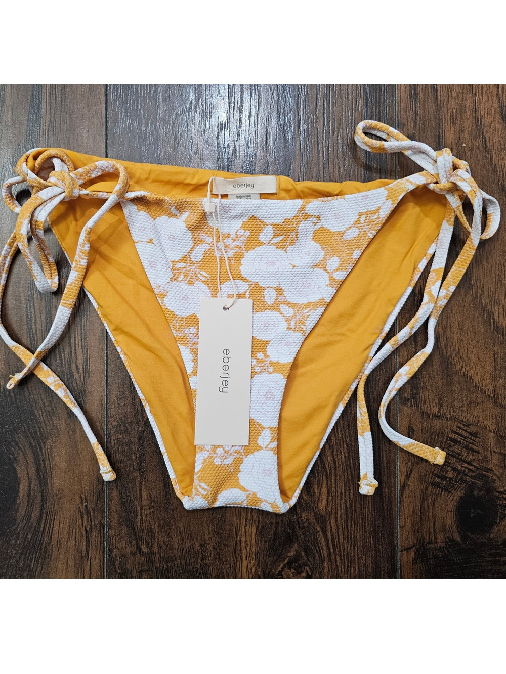 New Eberjey Bikini Bottom Size Medium Orange White